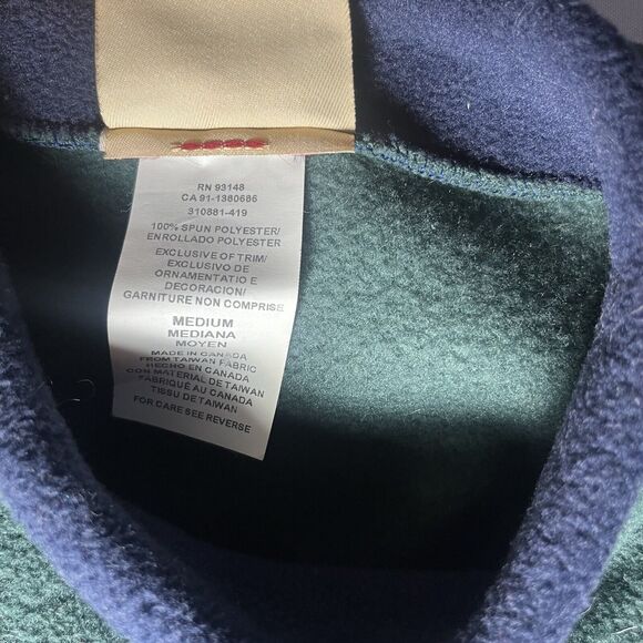 VTG Top Stitch Fleece Sweatshirt Womens M Green Floral Christmas Holiday Embroid - Picture 4 of 7